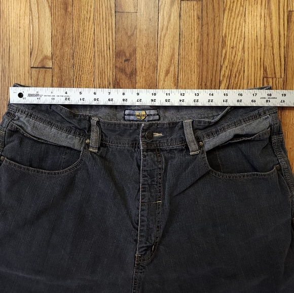 WU WEAR Mens Vintage Denim Jean Shorts Size 40 WU Tang 90s Y2K - Picture 6 of 8